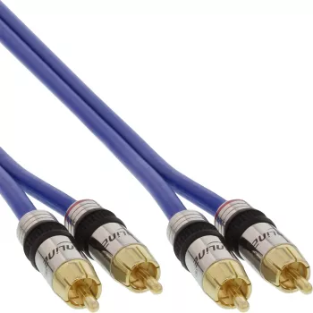 InLine Premium Καλώδιο ήχου RCA 2x βύσμα RCA/βύσμα επιχρυσωμένο 1m