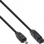 InLine Καλώδιο FireWire 400 σε 800 1394b (βύσμα 4/9-Pin, 1,8 m), μαύρο