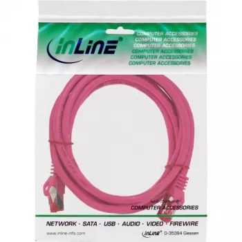 InLine Patchkabel S/FTP PiMF Cat.6 250MHz PVC χαλκό ροζ 0,25m