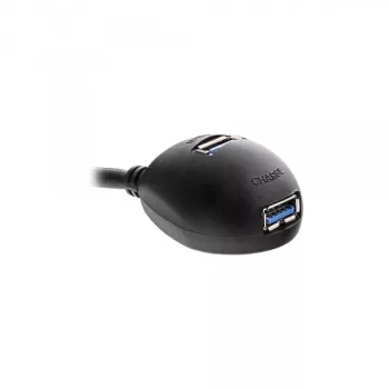 InLine Καλώδιο USB 3.2 Gen.1 USB Type-A M / A F + τροφοδοσία, με βάση, μαύρο, 2 m