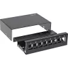InLine Επιτραπέζιο κουτί συγκέντρωσης 8x Keystone RJ45, μέταλλο, μαύρο RAL9005