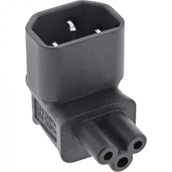 InLine Προσαρμογέας τροφοδοσίας IEC 60320 C14 / C5, πάνω/κάτω γωνία, 3πολική συσκευή IEC