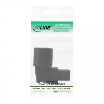 InLine Προσαρμογέας τροφοδοσίας IEC 60320 C14 / C5, πάνω/κάτω γωνία, 3πολική συσκευή IEC