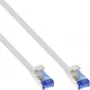 InLine Επίπεδο καλώδιο patch, U/FTP, Cat.6A, TPE χωρίς αλογόνα, λευκό, 0,3m