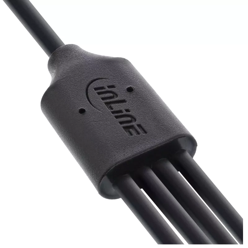 InLine Καλώδιο φόρτισης USB 4in1 Y, 1x βύσμα USB-A σε 4x βύσμα USB-C, μαύρο 2m