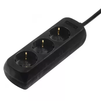 Hama 00108841 Προστασία υπέρτασης Μαύρο 3 υποδοχές AC 230 V 3 m