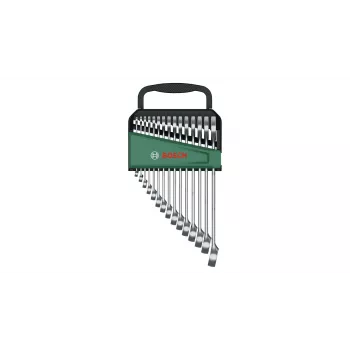 Bosch 1 600 A02 Z9E, 6,7,8,9,10,11,12,13,14,15,16,17,18,19,21 mm, ανοξείδωτο ατσάλι, χρωμοβαναδιούχο ατσάλι, σατινέ, 15 τεμ.