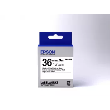 Epson Κασέτα ετικετών Standard LK-7WBN Μαύρο/Λευκό 36mm (9m)