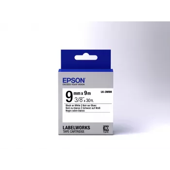 Epson Label Cartridge Standard LK-3WBN μαύρο/λευκό 9mm (9m)