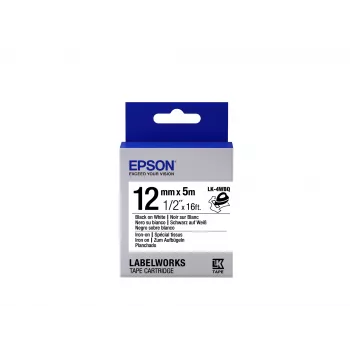 Epson Label Cartridge Iron on LK-4WBQ μαύρο/λευκό 12mm (5m)