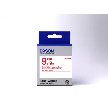 Epson Label Cartridge Standard LK-3WRN κόκκινο/λευκό 9mm (9m), κόκκινο σε λευκό, Ιαπωνία, 9 mm, 9 m, 1 τεμ., 25 mm