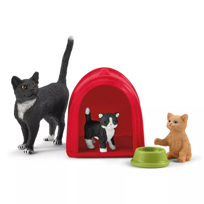 Playset Schleich FARM WORLD διασκέδαση για γλυκά γατάκια