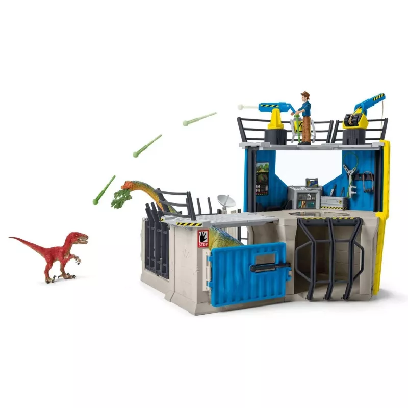 Σετ παιχνιδιού δεινοσαύρων Schleich Μεγάλος ερευνητικός σταθμός δεινοσαύρων