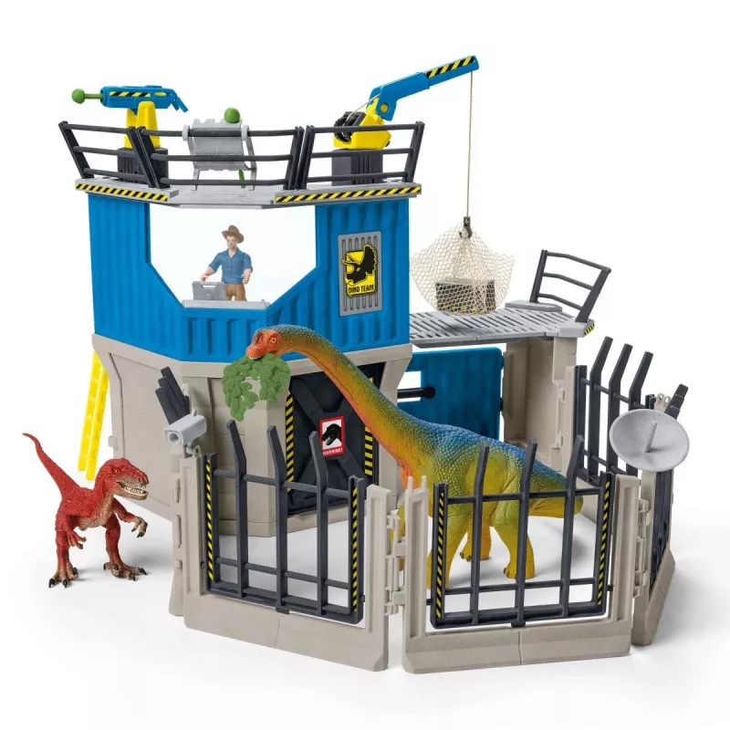 Σετ παιχνιδιού δεινοσαύρων Schleich Μεγάλος ερευνητικός σταθμός δεινοσαύρων