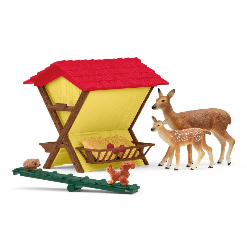 Σετ δασικών ζώων Schleich 42658S Πολύχρωμα αξεσουάρ ταΐσματος