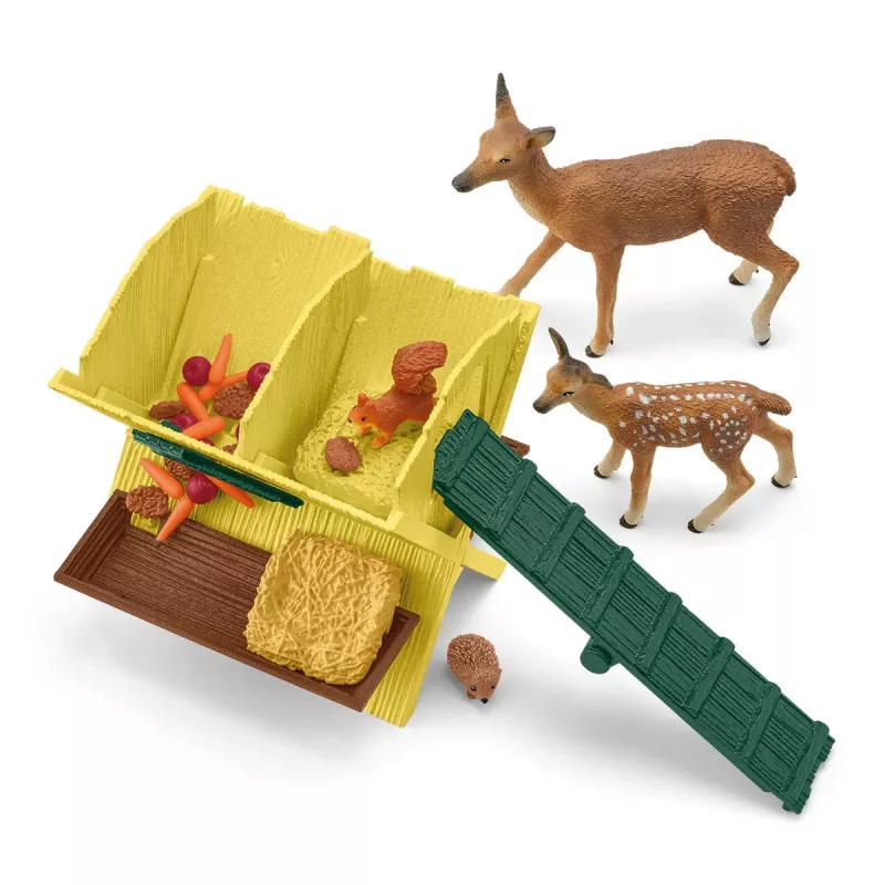 Σετ δασικών ζώων Schleich 42658S Πολύχρωμα αξεσουάρ ταΐσματος