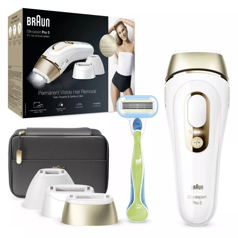 Braun Silk-expert Pro 5 PL5243 Intense Pulsed Light (IPL) Χρυσό, Λευκό