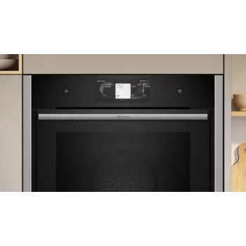 Neff N 90 B64FT33N0 Φούρνος 71 L Μαύρο, Ανοξείδωτο χάλυβα