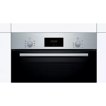 Bosch Serie 2 HBF133BR0 Φούρνος 66 L Μαύρο, Ανοξείδωτο χάλυβα