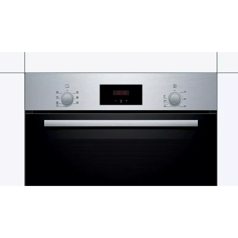 Bosch Serie 2 HBF133BR0 Φούρνος 66 L Μαύρο, Ανοξείδωτο χάλυβα