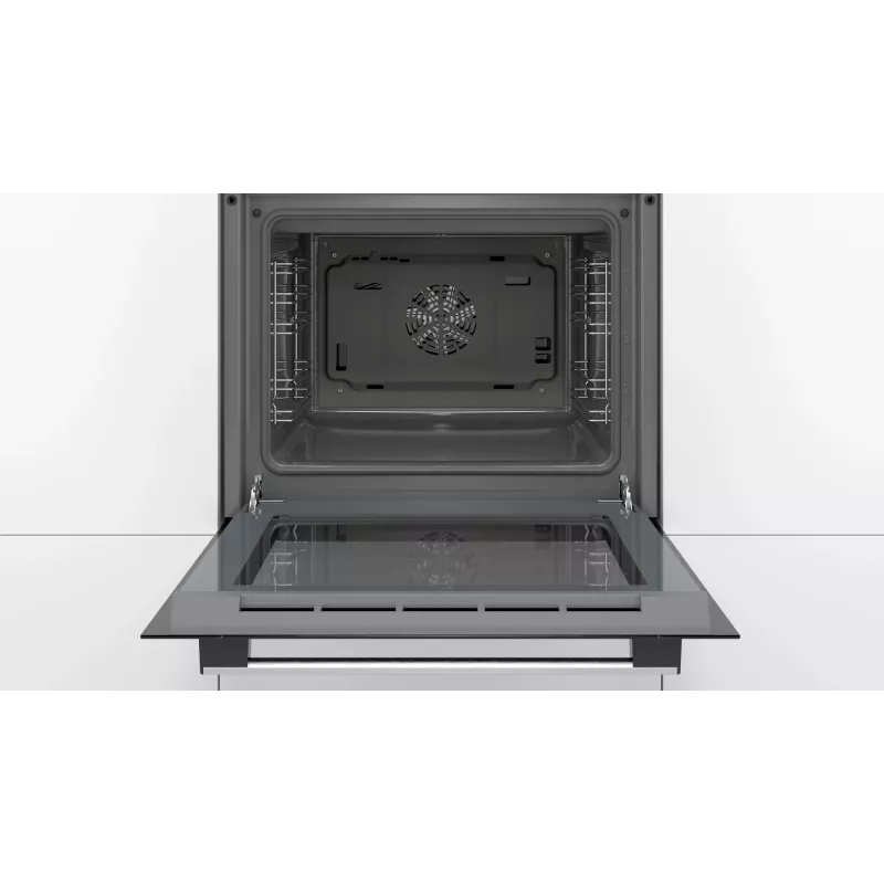 Bosch Serie 2 HBF133BR0 Φούρνος 66 L Μαύρο, Ανοξείδωτο χάλυβα