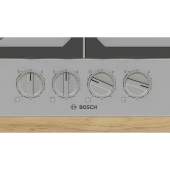 Bosch Serie 6 PCP6A5I90 Εστία Ανοξείδωτο ατσάλι Εντοιχιζόμενη 60 cm Αέριο 4 Ζώνη(-ες)