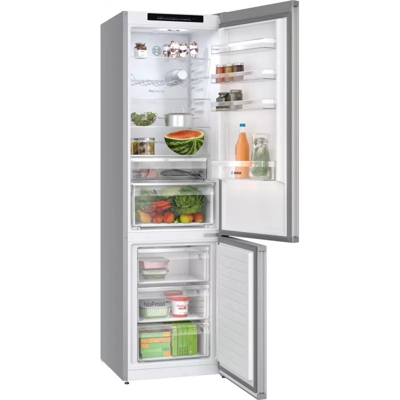 Bosch Serie 4 KGN392LAG Ψυγειοκαταψύκτης Ελεύθερος 363 L Μεταλλικό