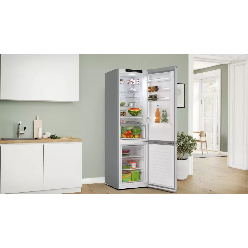 Bosch Serie 4 KGN392LAG Ψυγειοκαταψύκτης Ελεύθερος 363 L Μεταλλικό
