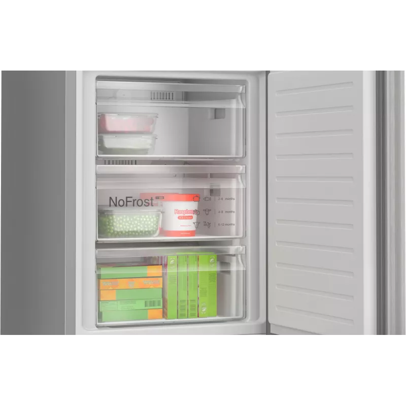 Bosch Serie 4 KGN392LAG Ψυγειοκαταψύκτης Ελεύθερος 363 L Μεταλλικό