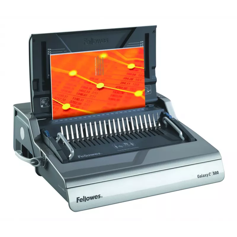 Fellowes Galaxy E Μηχάνημα βιβλιοδεσίας Comb 500 φύλλων Μαύρο, Ασημί