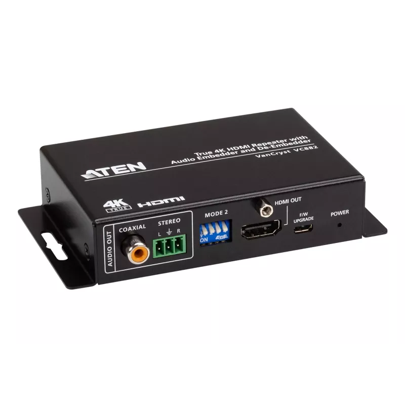 ATEN True 4K HDMI Repeater με Audio-Embedder και De-Embedder