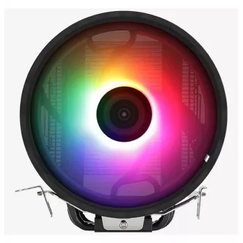 Αερόψυκτρα AEROCOOL Rave 3 FRGB 120 mm μαύρο λευκό — 3 heatpipes, ARGB, υδραυλικό ρουλεμάν, 1800 U/min