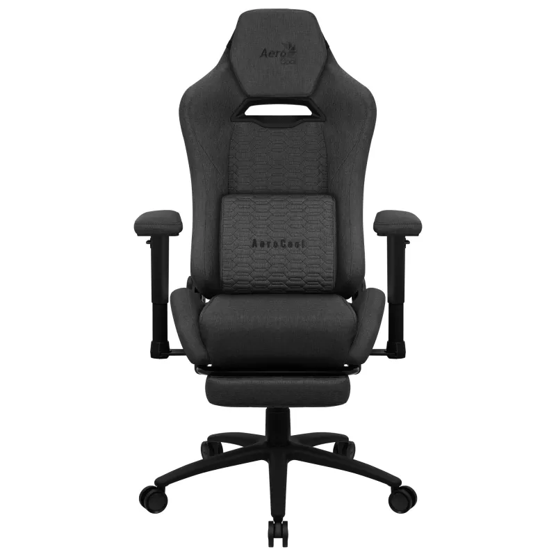 Aerocool ROYALASHBK Premium εργονομική καρέκλα gaming με υποπόδιο Aeroweave τεχνολογία μαύρο