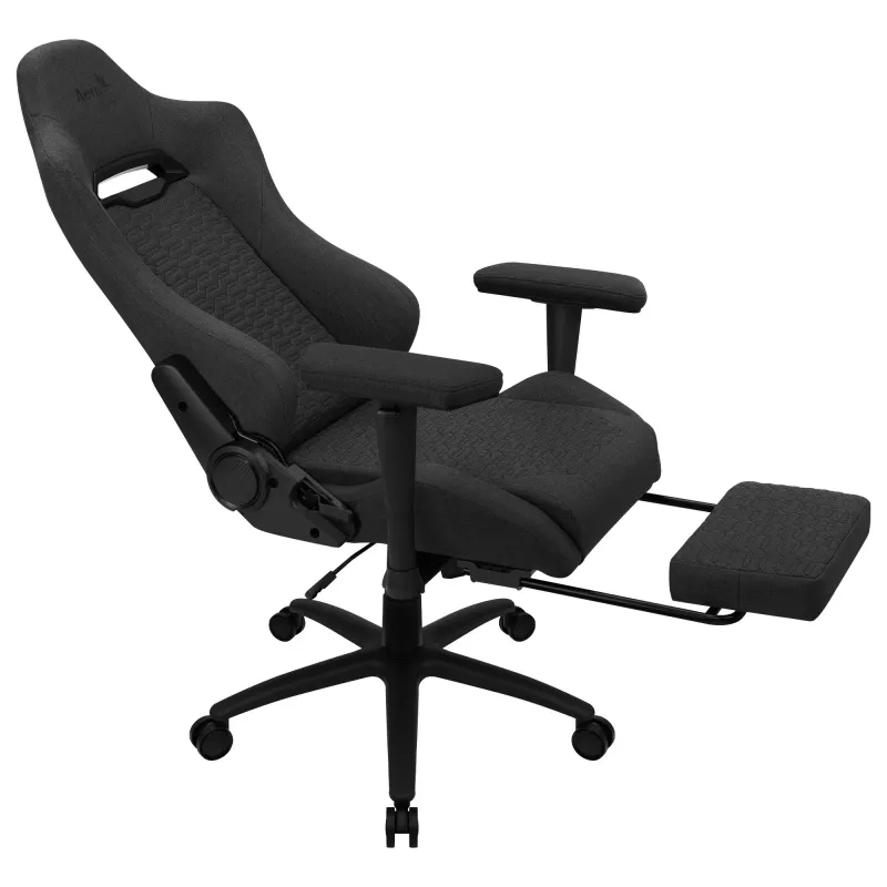 Aerocool ROYALASHBK Premium εργονομική καρέκλα gaming με υποπόδιο Aeroweave τεχνολογία μαύρο