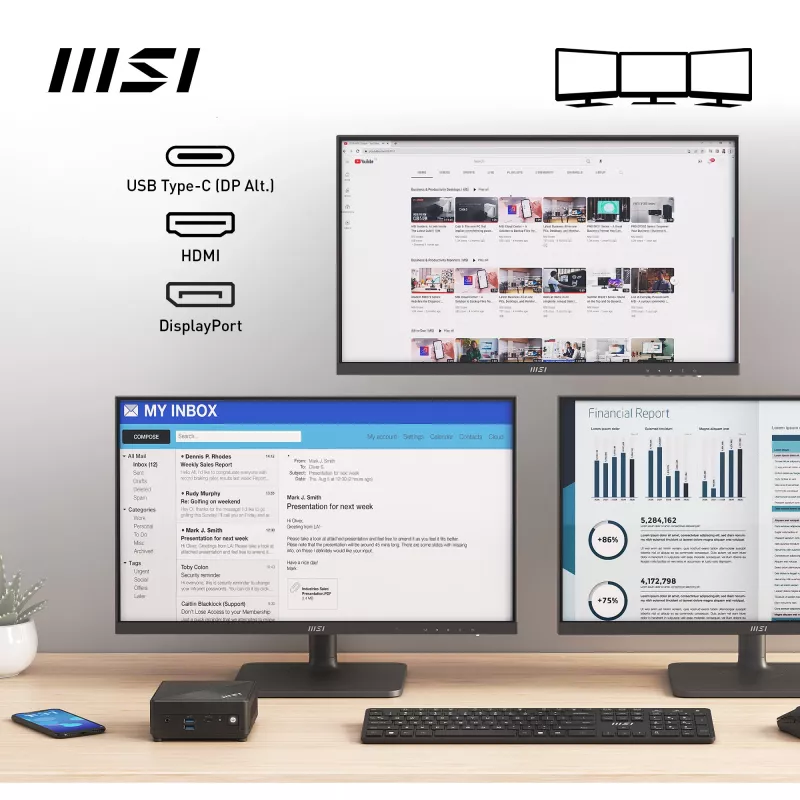 MSI Cubi N ADL-006DE Intel® N N200 4 GB DDR4-SDRAM 128 GB SSD Windows 11 Pro Mini PC μαύρο