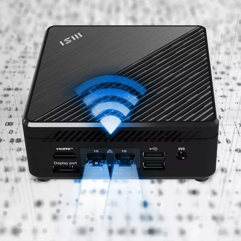 MSI Cubi N ADL-006DE Intel® N N200 4 GB DDR4-SDRAM 128 GB SSD Windows 11 Pro Mini PC μαύρο