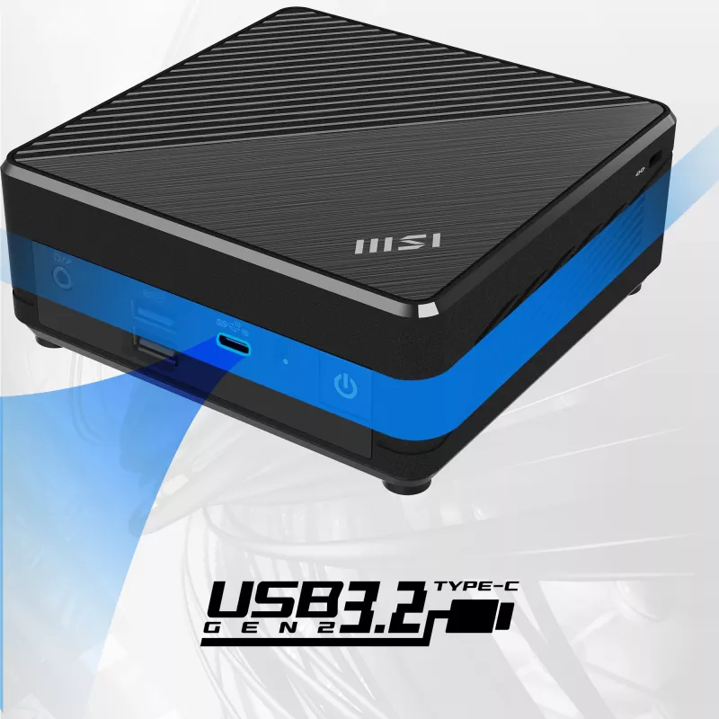 MSI Cubi N ADL-006DE Intel® N N200 4 GB DDR4-SDRAM 128 GB SSD Windows 11 Pro Mini PC μαύρο