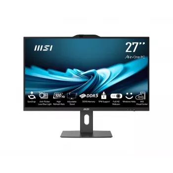 MSI Pro AP272P 14M-867XEU Intel® Core™ i5 i5-14400 68,6 cm (27 ίντσες) 1920 x 1080 Pixel All-in-One-PC 16 GB DDR5-SDRAM 512 GB SSD Wi-Fi 6E (802.11ax) Μαύρο