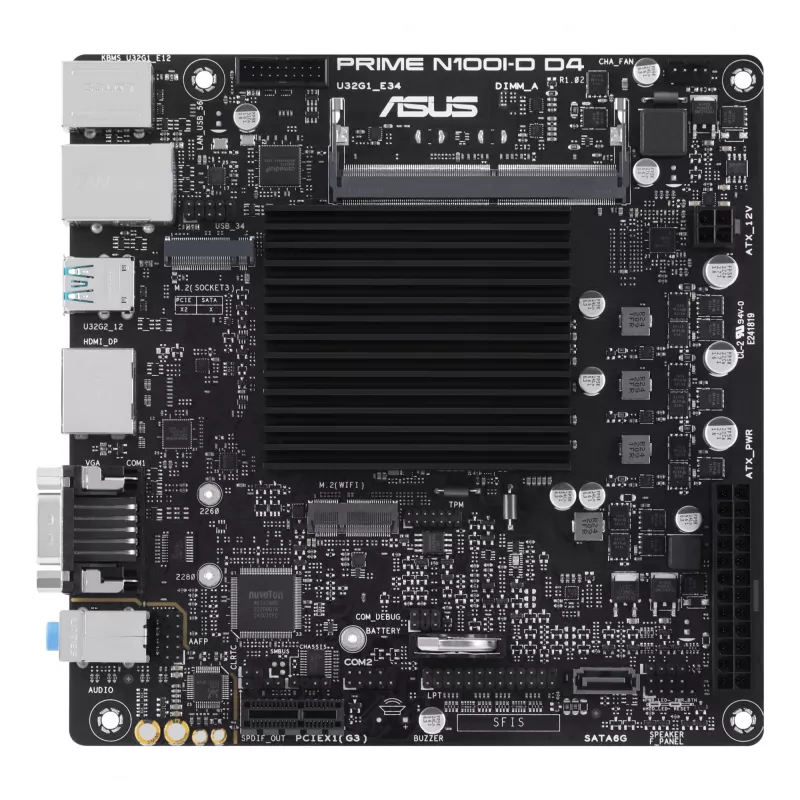 Μητρική πλακέτα ASUS PRIME N100I-D D4, Intel Chipsatz, NA Sockel, mini ITX