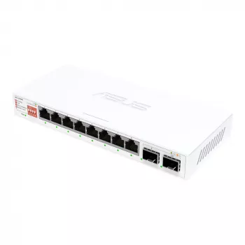 Unmanaged Ethernet Switch ASUS QG-U1080 — 8 × 2,5G θύρες RJ-45, MAC 16K, Λευκό, 12V