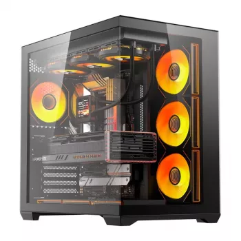 Κουτί υπολογιστή Darkflash C280 (μαύρο) με 7 προεγκατεστημένους ανεμιστήρες