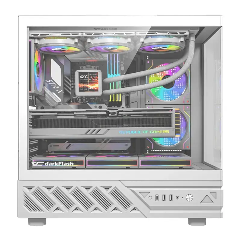 Κουτί υπολογιστή DarkFlash DS950 (λευκό) — Κουτί Mid-Tower συμβατό με ATX