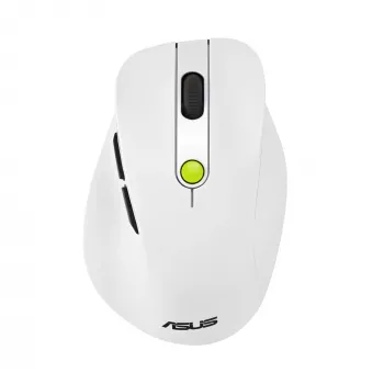 Ποντίκι ASUS MD105 /VT-GN — για δεξιόχειρες RF wireless + Bluetooth, 2400 DPI, Ροδέλα κύλισης, με μπαταρία, λευκό/πράσινο