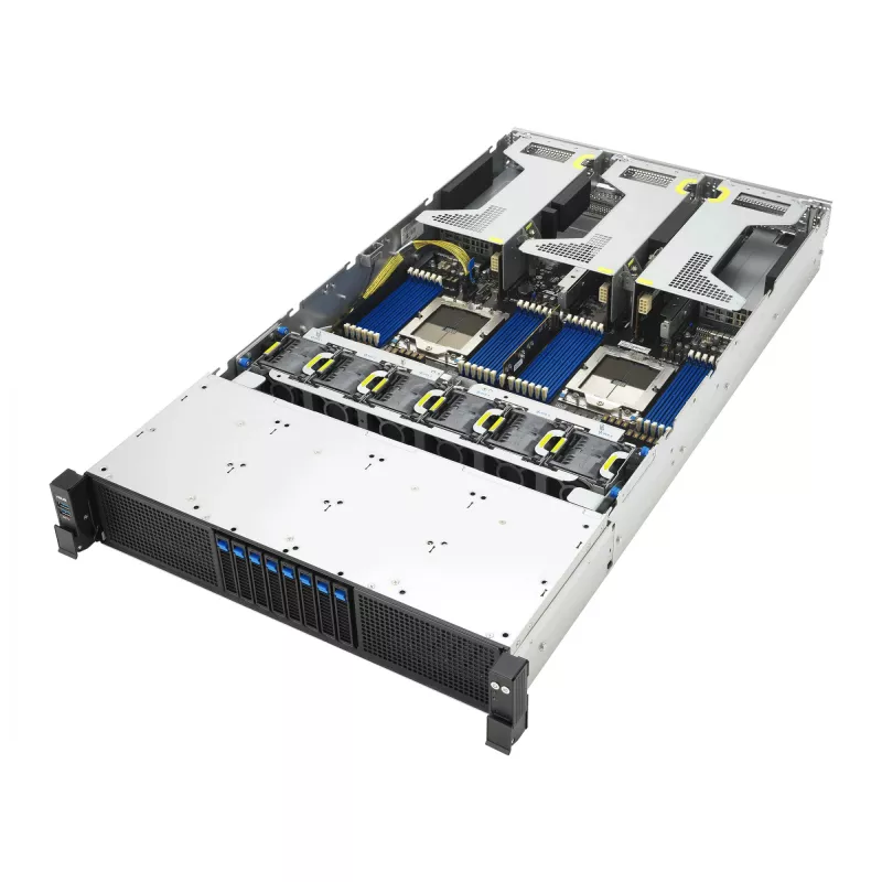 ASUS RS720A-E13-RS8U Socket SP5 Rack (2U) Μαύρο, Ασημί