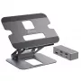 j5create JTS327 Multi-Angle 4K Docking Stand, Βάση laptop, Γκρι, Αλουμίνιο, 40,6 cm (16 ίντσες), 4 kg, Windows laptop / Mac