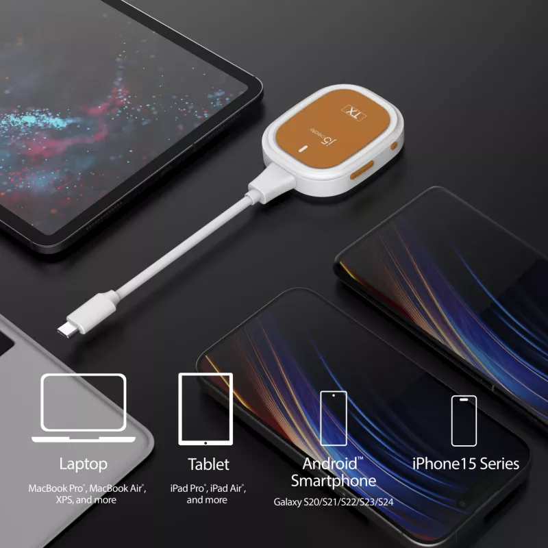 j5create ScreenCast FHD USB-C Wireless Display Extender, Dongle, USB, USB Type-C, Λευκό, 1 A, 0 - 40 °C