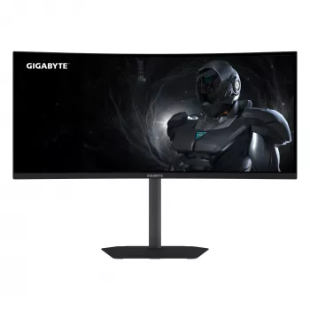 GIGABYTE GS34WQCA 34 ίντσες WQHD Curved Gaming Monitor - 3440 x 1440, 1500R, 120 Hz, 1 ms, 300 cd/m², FreeSync Premium, HDR Ready, HDMI 2.0, DisplayPort 1.4