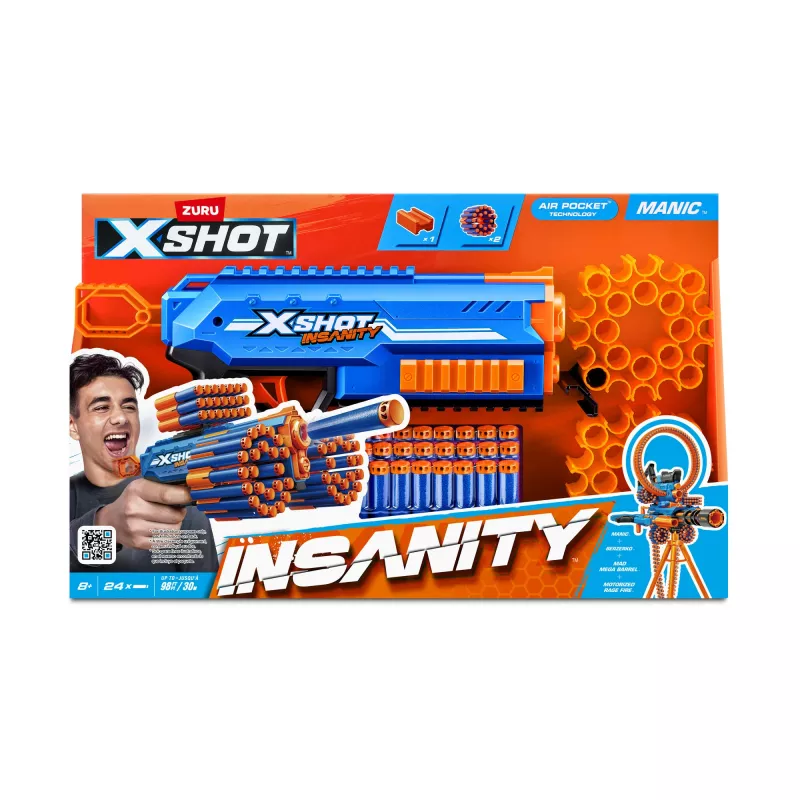XSHOT Insanity Manic Blaster (24 βελάκια) ZURU