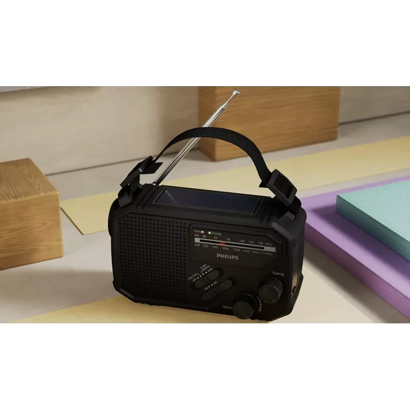 Φορητό ραδιόφωνο Philips TAR1609/00 αναλογικό και ψηφιακό AM FM μαύρο