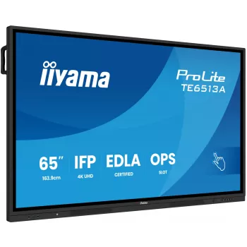 Διαδραστική επίπεδη οθόνη IIYAMA TE6513A-B2AG 64,5 ίντσες (163,8 cm) 4K UHD 500 cd/m² Wi‑Fi Android 24/7 Touchscreen